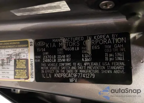 2015 Kia Sportage Lx from USA, damaged, VIN KNDPBCAC9F7741279